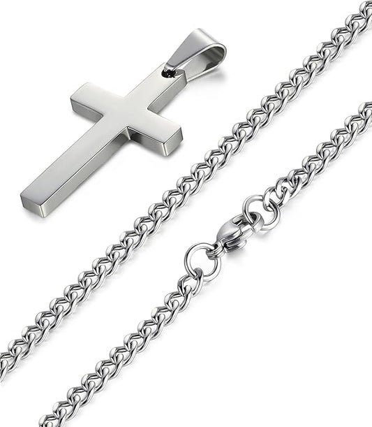 Large Cross Pendant in Silver