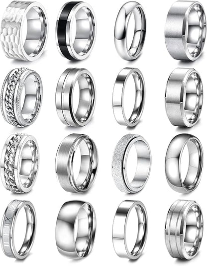 Mens Silver Wedding Bands