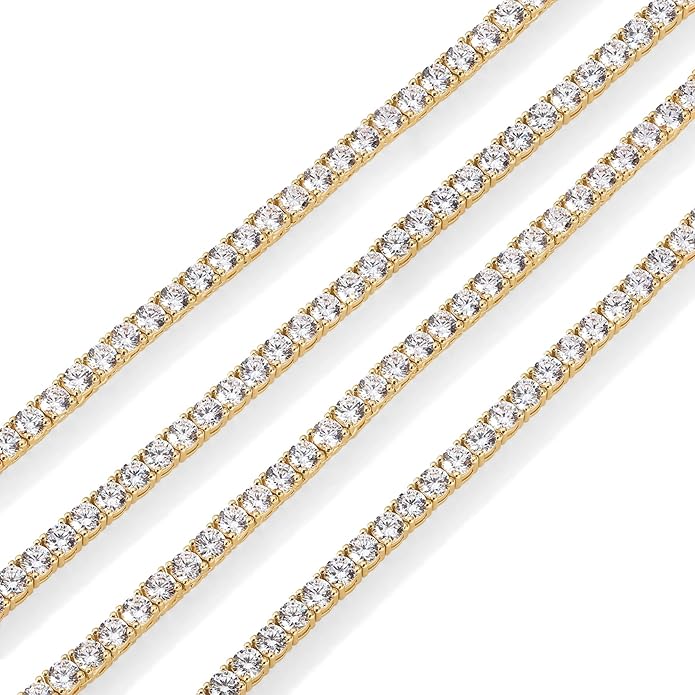 Diamond Tennis Chain in Yellow Gold