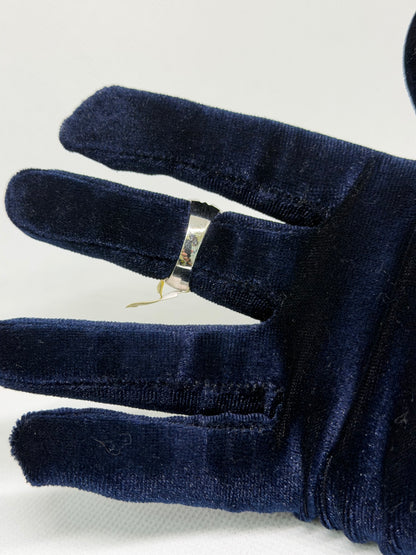 14K Solid White Gold Glacier Ring - Size 10