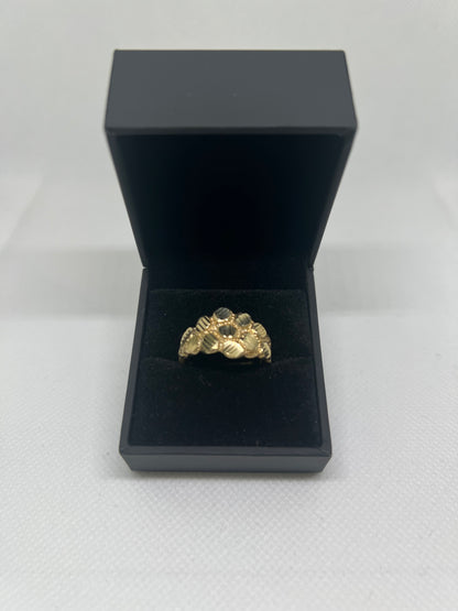10K Nugget Ring - Chain Included