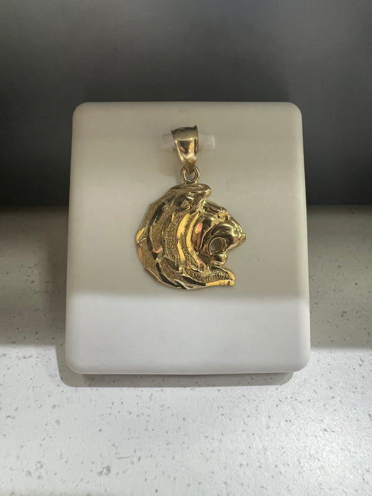 10K Gold Lion Pendant