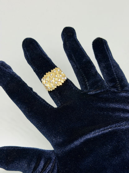 10K Solid Gold Nugget Ring - Size 10.5