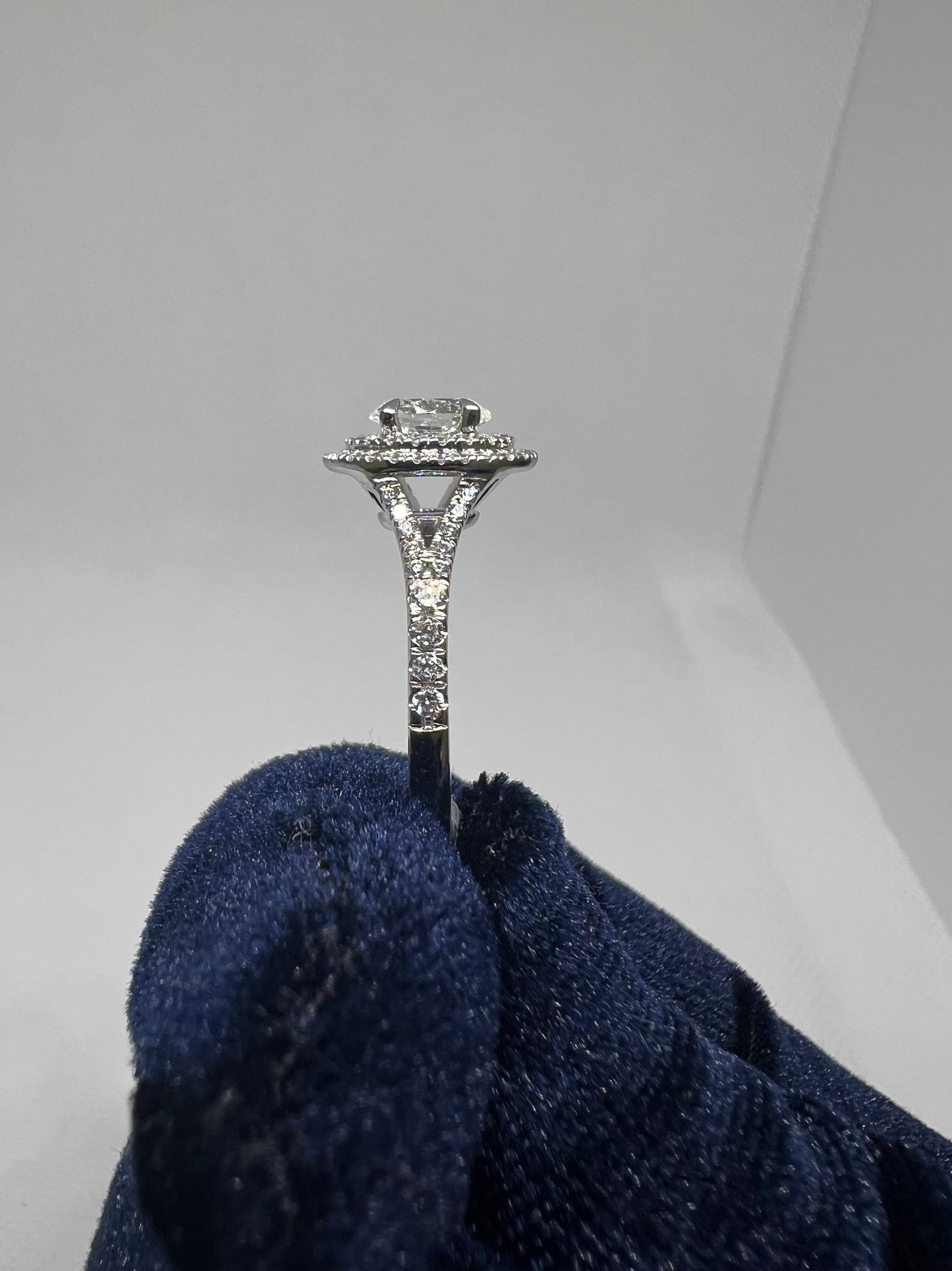 DC CERTIFIED Lab Grown Double Halo Oval Diamond Ring