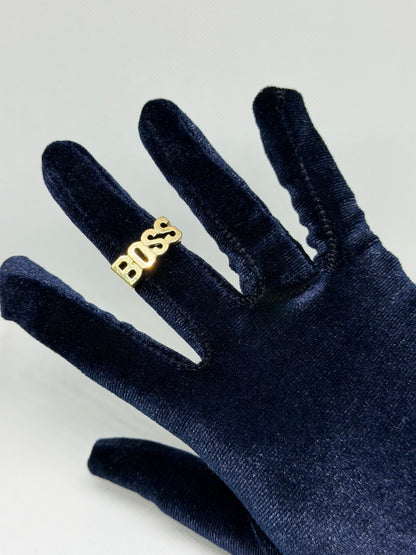 10K Solid Gold Boss Ring - Size 9