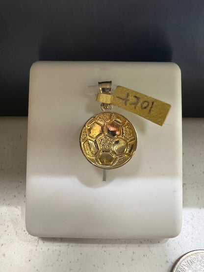 10K Gold Soccer Pendant