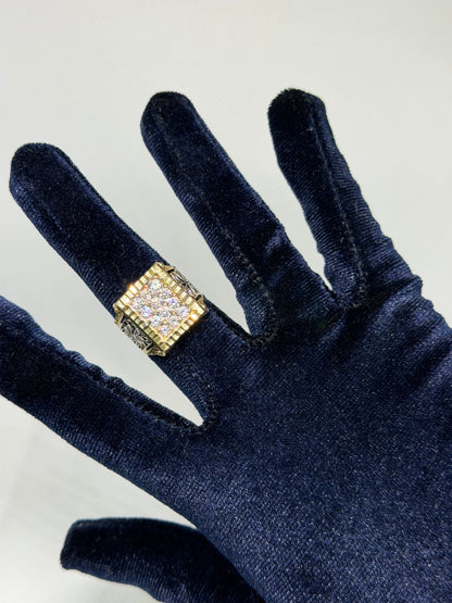 10K Solid Gold Glacier Ring - Size 10