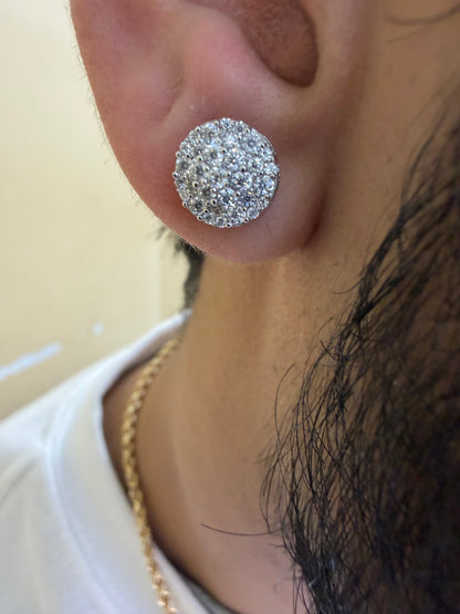 Sterling Silver Cluster Moissanite Earrings