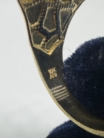 10K Solid Gold Nugget Ring - Size 9.5