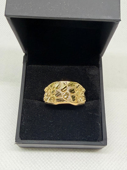 10K Solid Gold Nugget Earring - Size 9