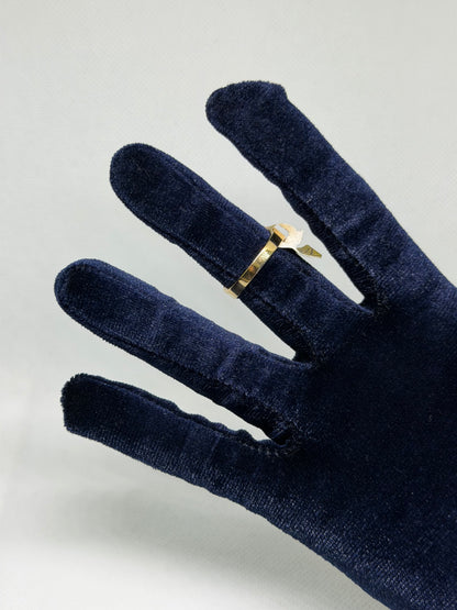 10K Solid Gold Glacier Style Ring - Size 10