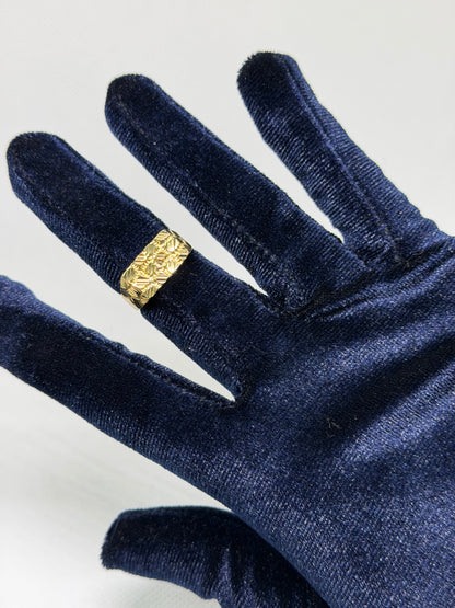 10K Solid Gold Nugget Ring - Size 7