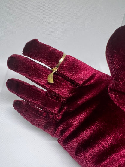 10K Nugget Ring - Chain Included