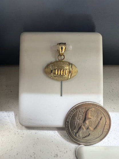 10K Gold Football Pendant