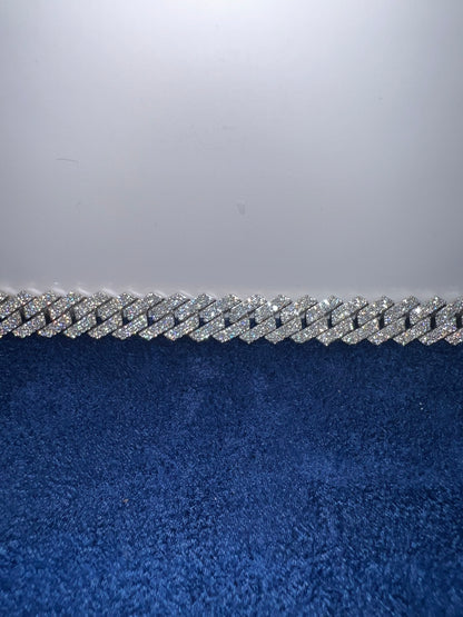 Silver Moissanite Miami Cuban Bracelet