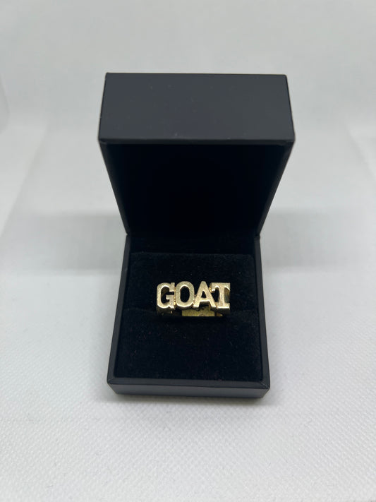 10K Solid Gold Goat Ring - Chain Included