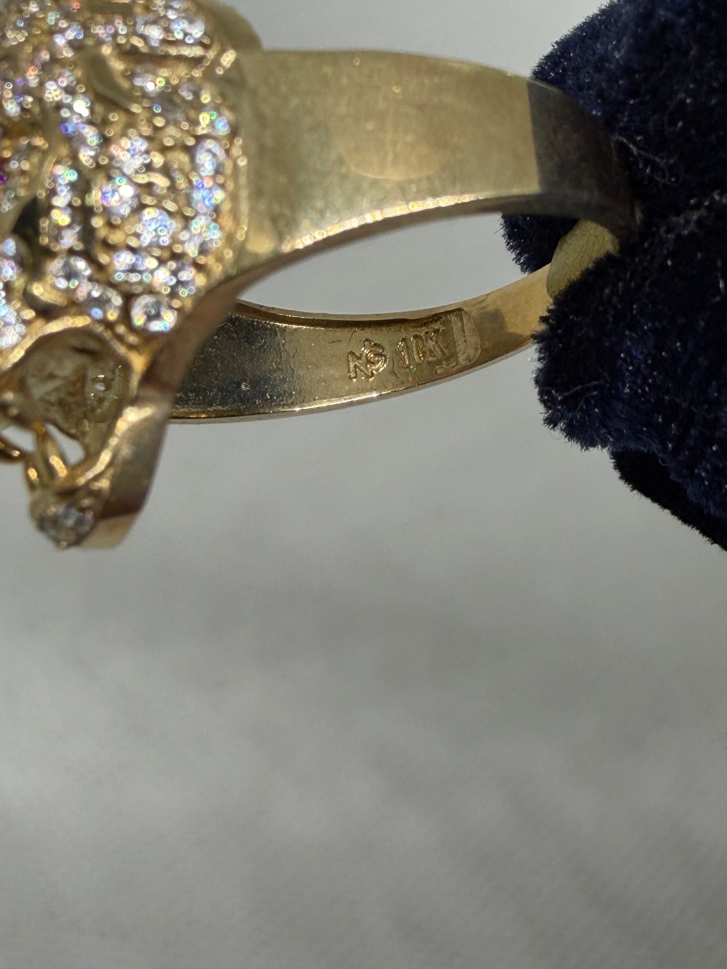 10K Solid Gold Panther Ring - Size 10