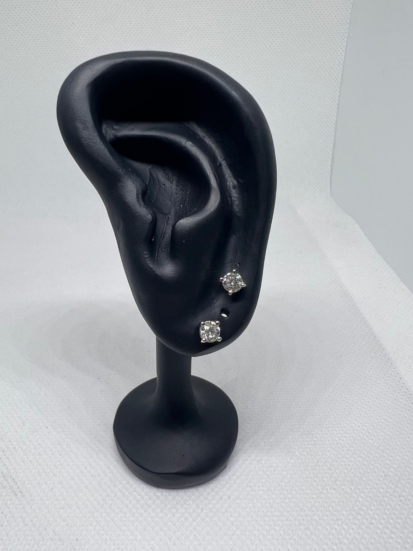 14K White Gold .5 Ct Lab Grown Diamond Earrings - IGI CERTIFIED