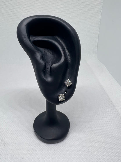 14K White Gold .5 Ct Lab Grown Diamond Earrings - IGI CERTIFIED