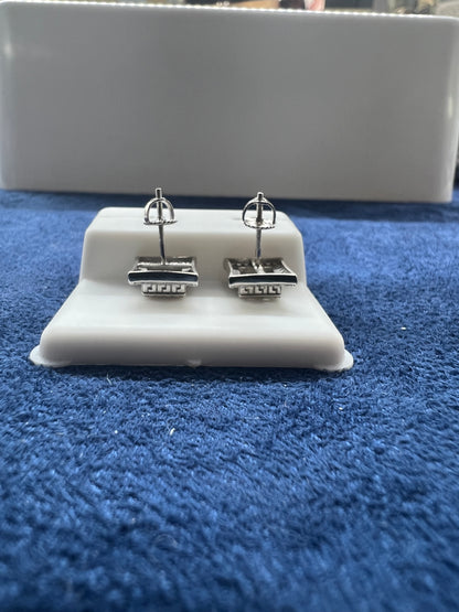 Square Baguette Moissanite Earrings