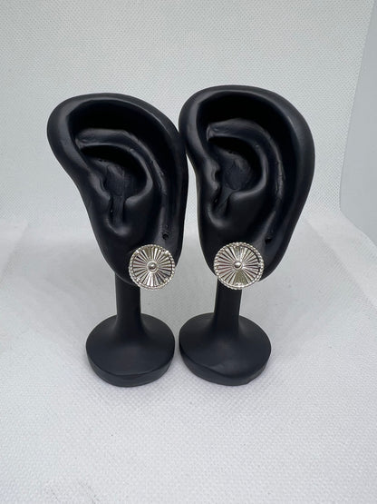 Sterling Silver Round Earrings