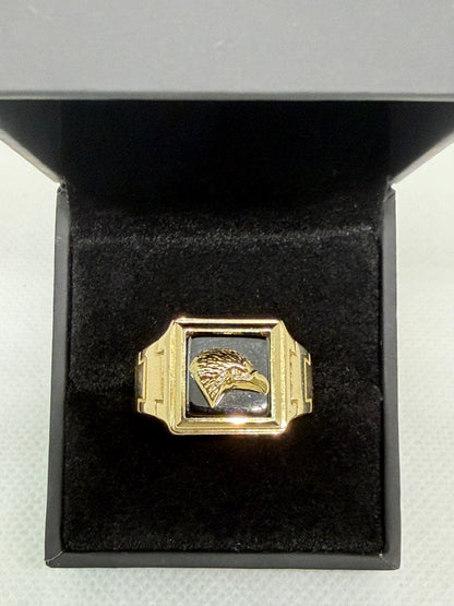 10K Solid Gold Eagle Ring a Size 11