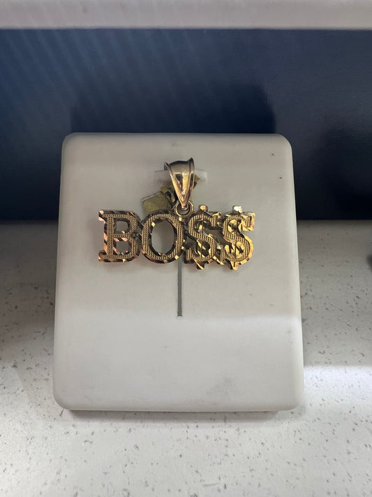 10K Gold Boss Pendant