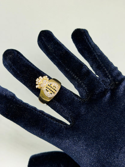 10K Solid Gold Money Bag Ring - Size 10