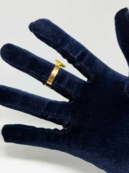 10K Solid Gold Black Onyx Ring - Size 11