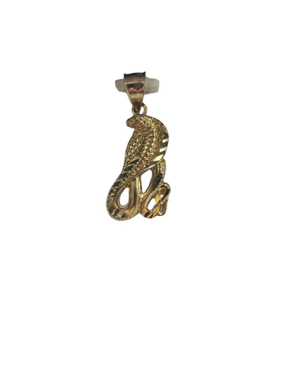 10K Gold Serpent Snake Pendant