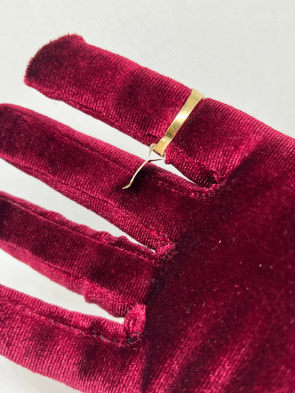 10K Solid Gold Mens Ring - Chain Included