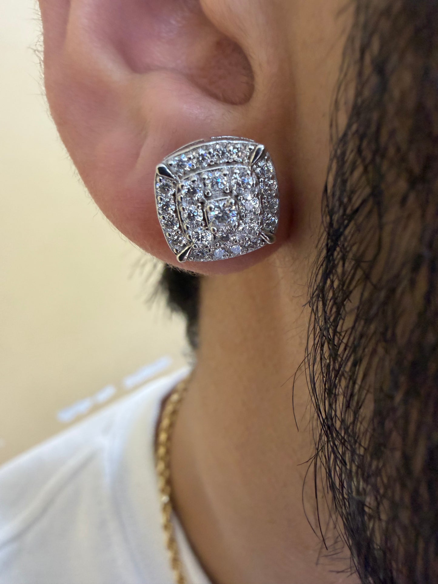 Sterling Silver Glacier Mountain Moissanite Earrings