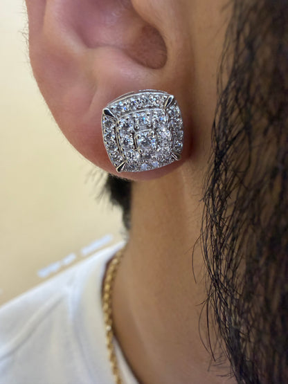 Sterling Silver Glacier Mountain Moissanite Earrings