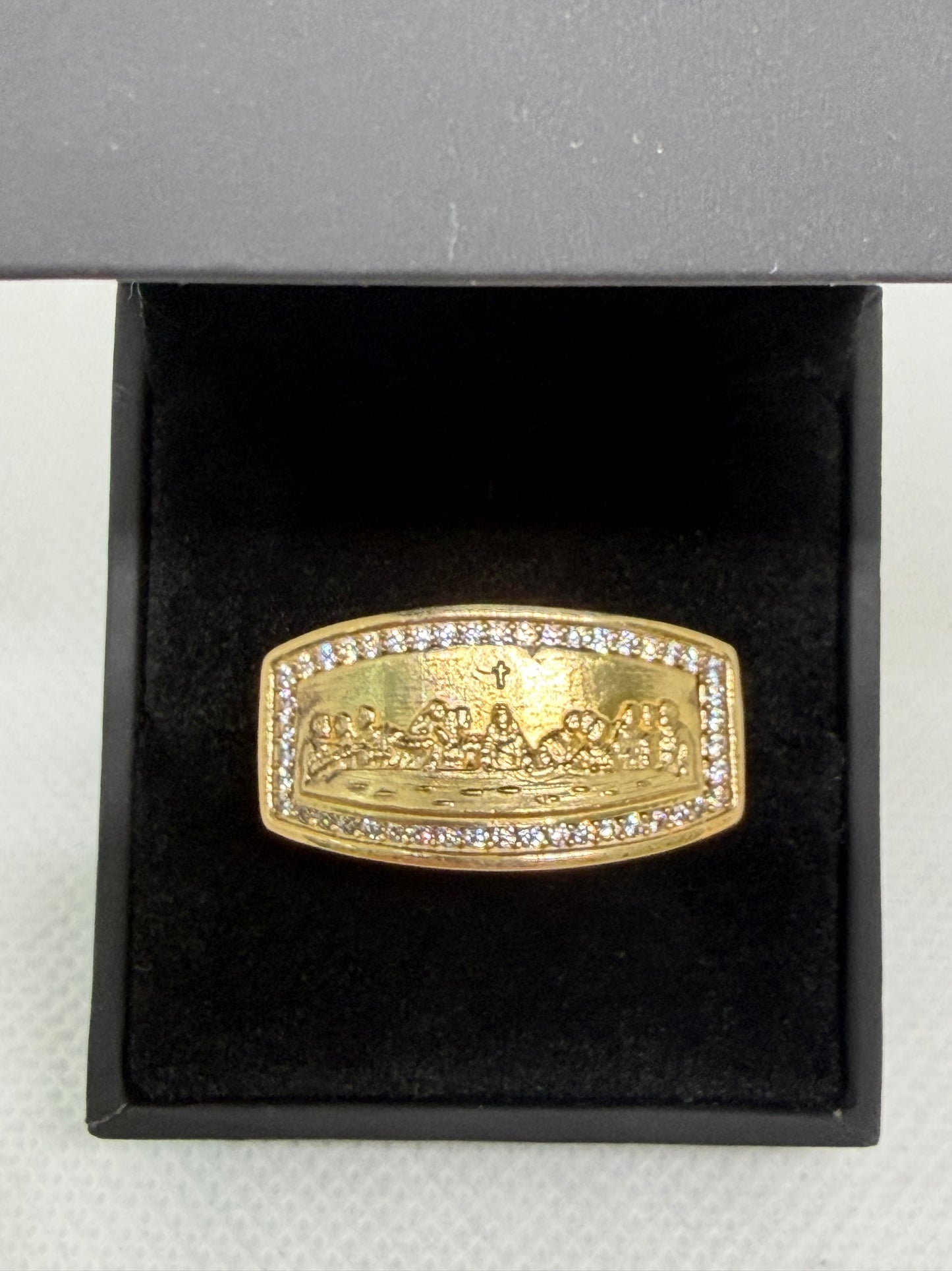 10K Solid Gold Last Supper Gold Ring - Size 10
