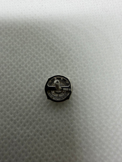 Sterling Silver Circle Moissanite Earrings