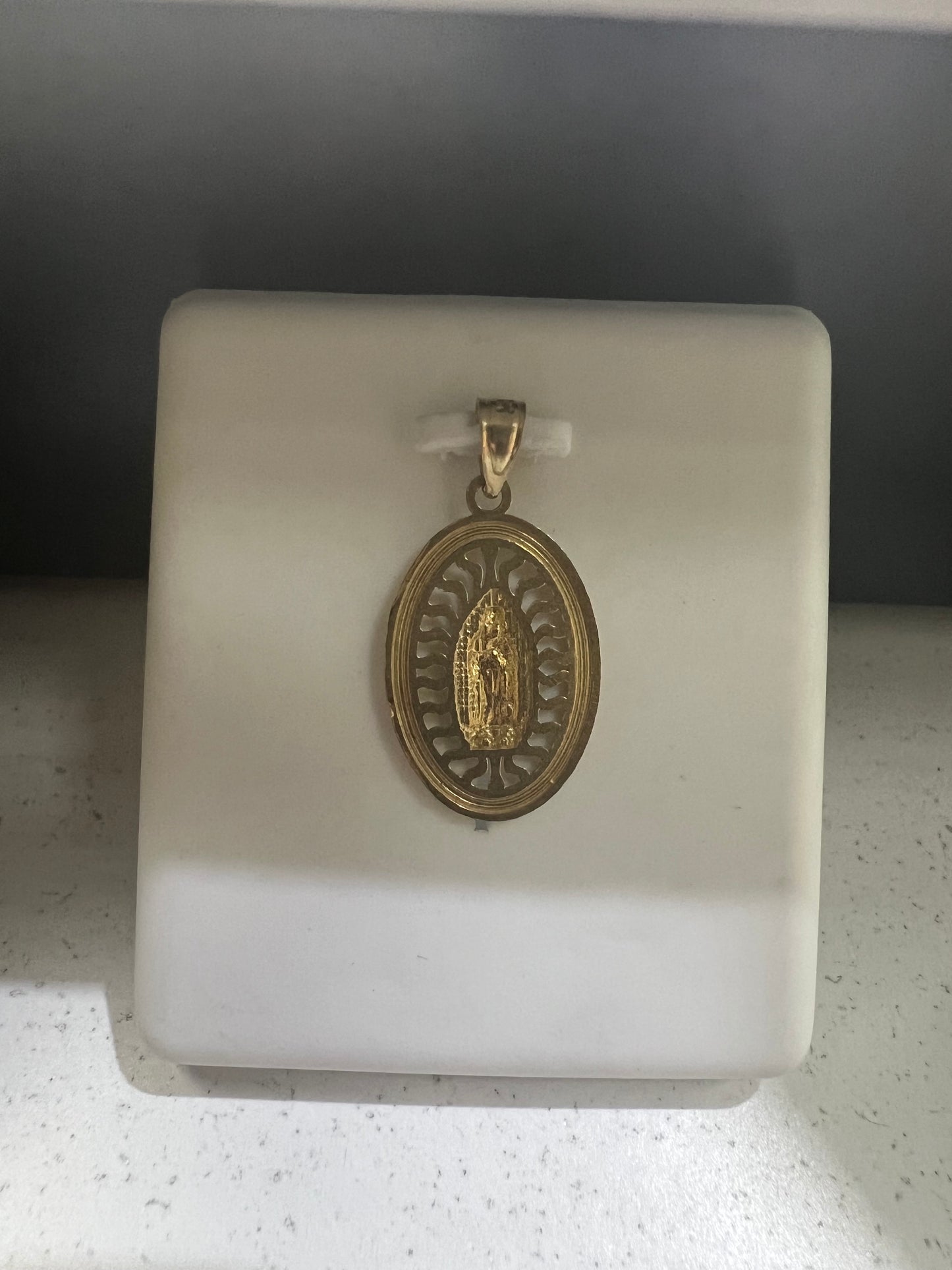 10K Gold Mother Mary Pendant
