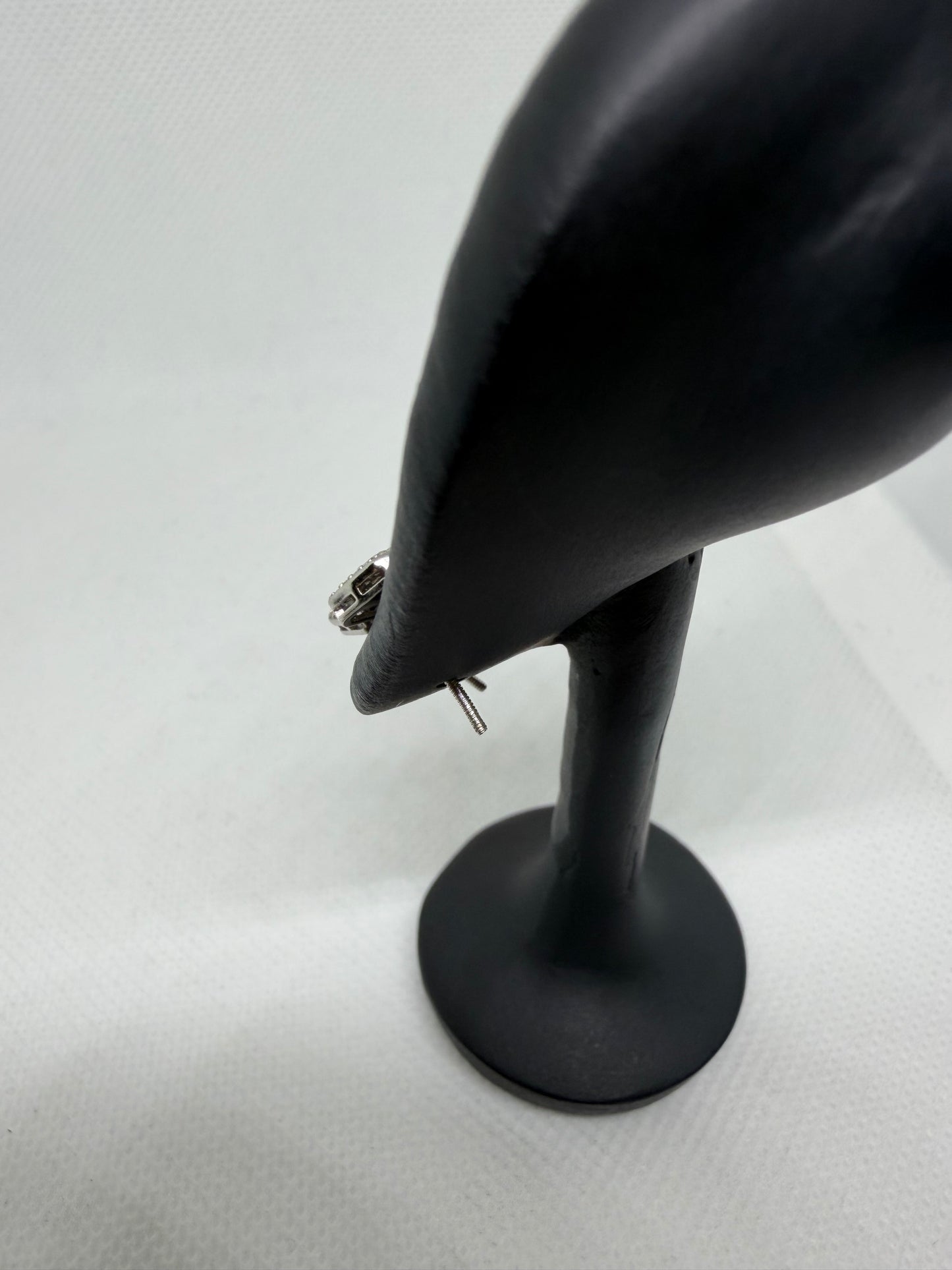 Sterling Silver Rectangle Moissanite Earrings