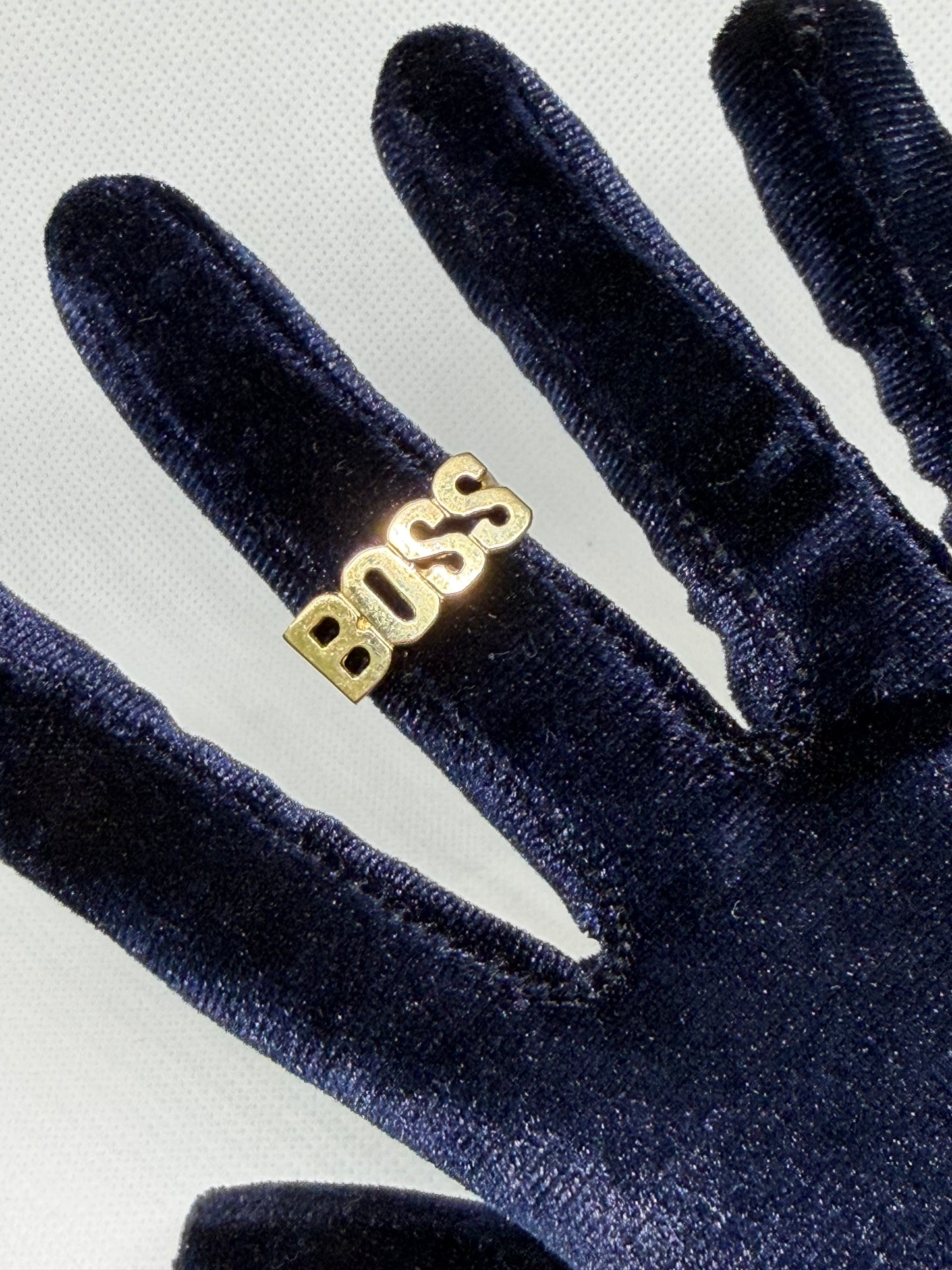 10K Solid Gold Boss Ring - Size 9