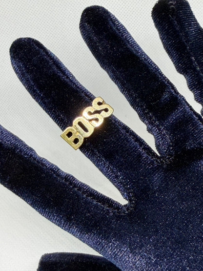 10K Solid Gold Boss Ring - Size 9