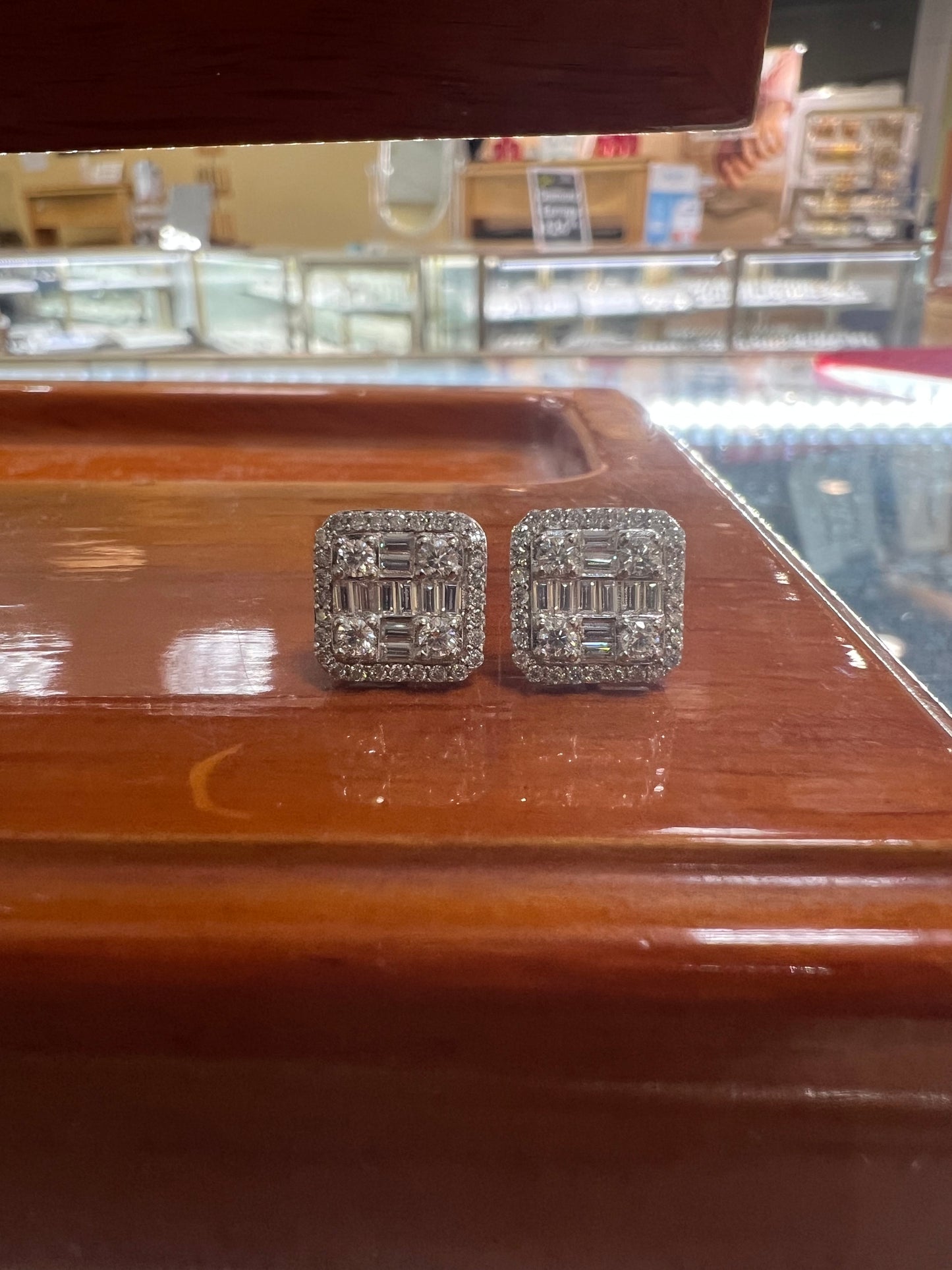 Moissanite Baguette Earrings