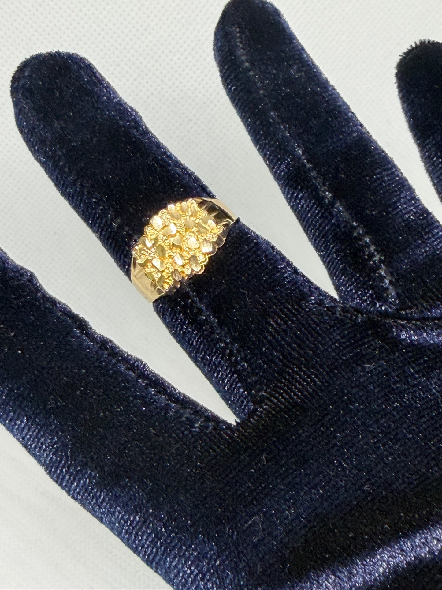 10K Solid Gold Nugget Rings - Size 11