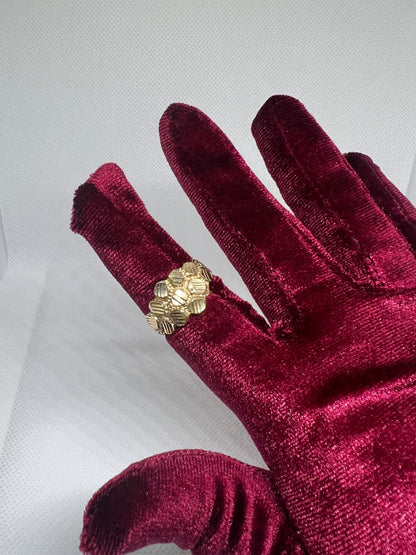 10K Nugget Ring - Chain Included
