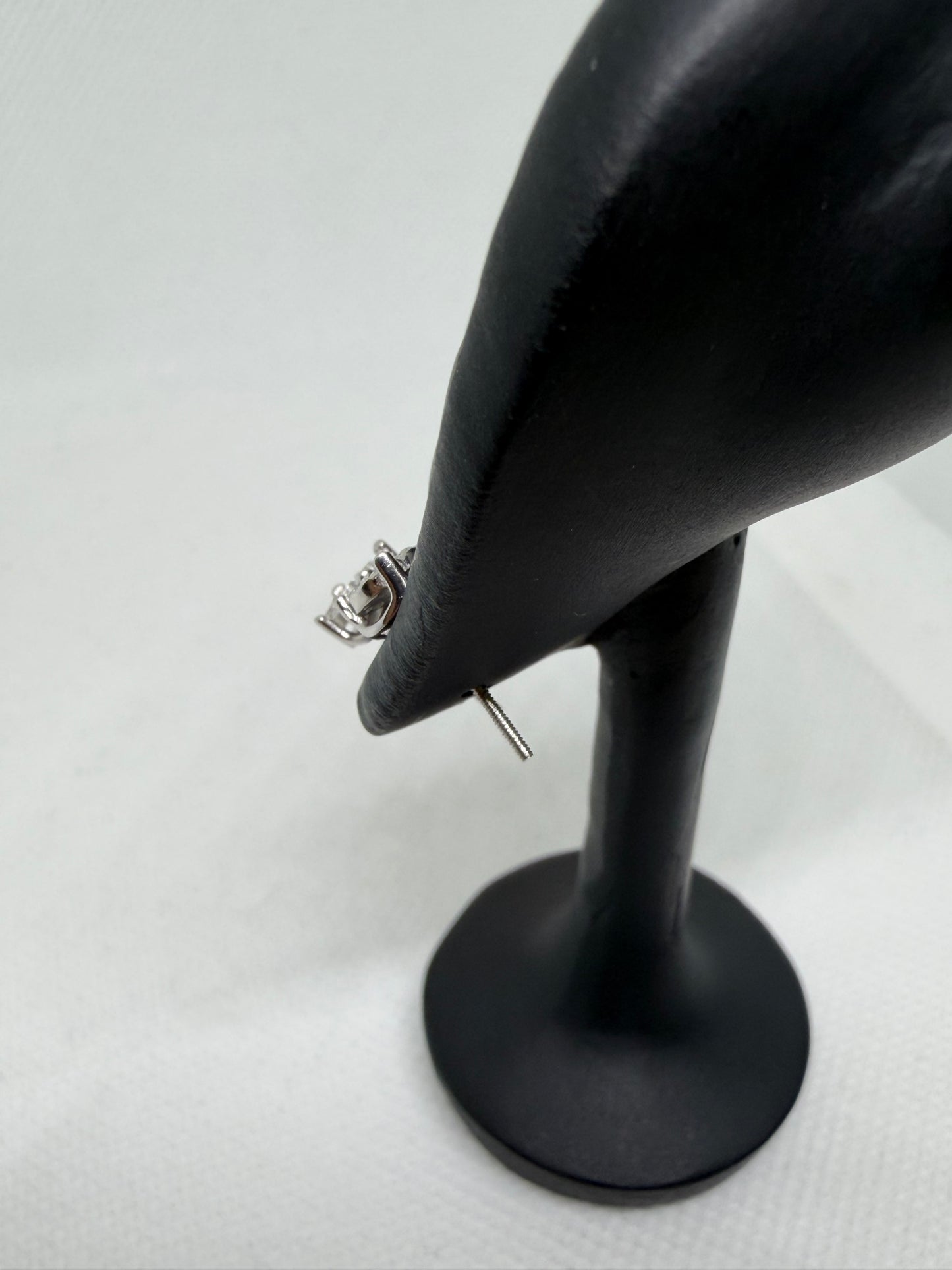 Sterling Silver Circle Cluster Moissanite Earrings