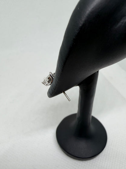 Sterling Silver Circle Cluster Moissanite Earrings