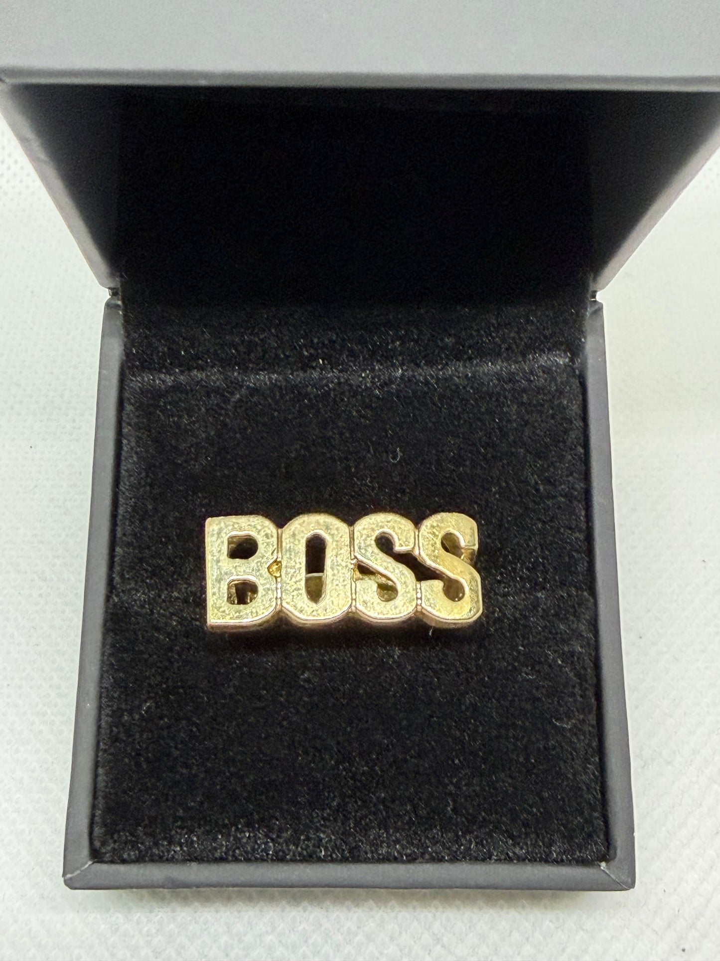 10K Solid Gold Boss Ring - Size 9
