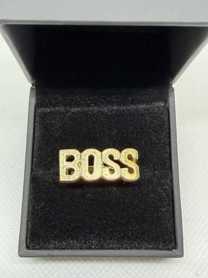 10K Solid Gold Boss Ring - Size 9