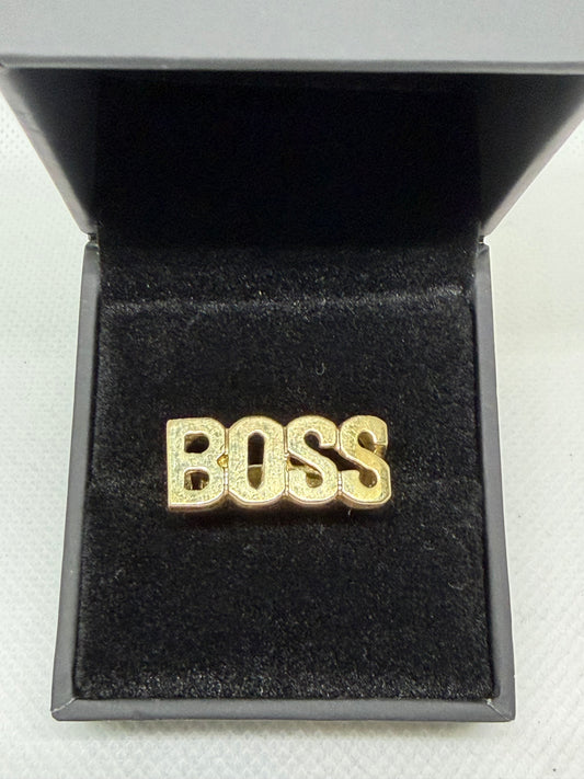 10K Solid Gold Boss Ring - Size 9