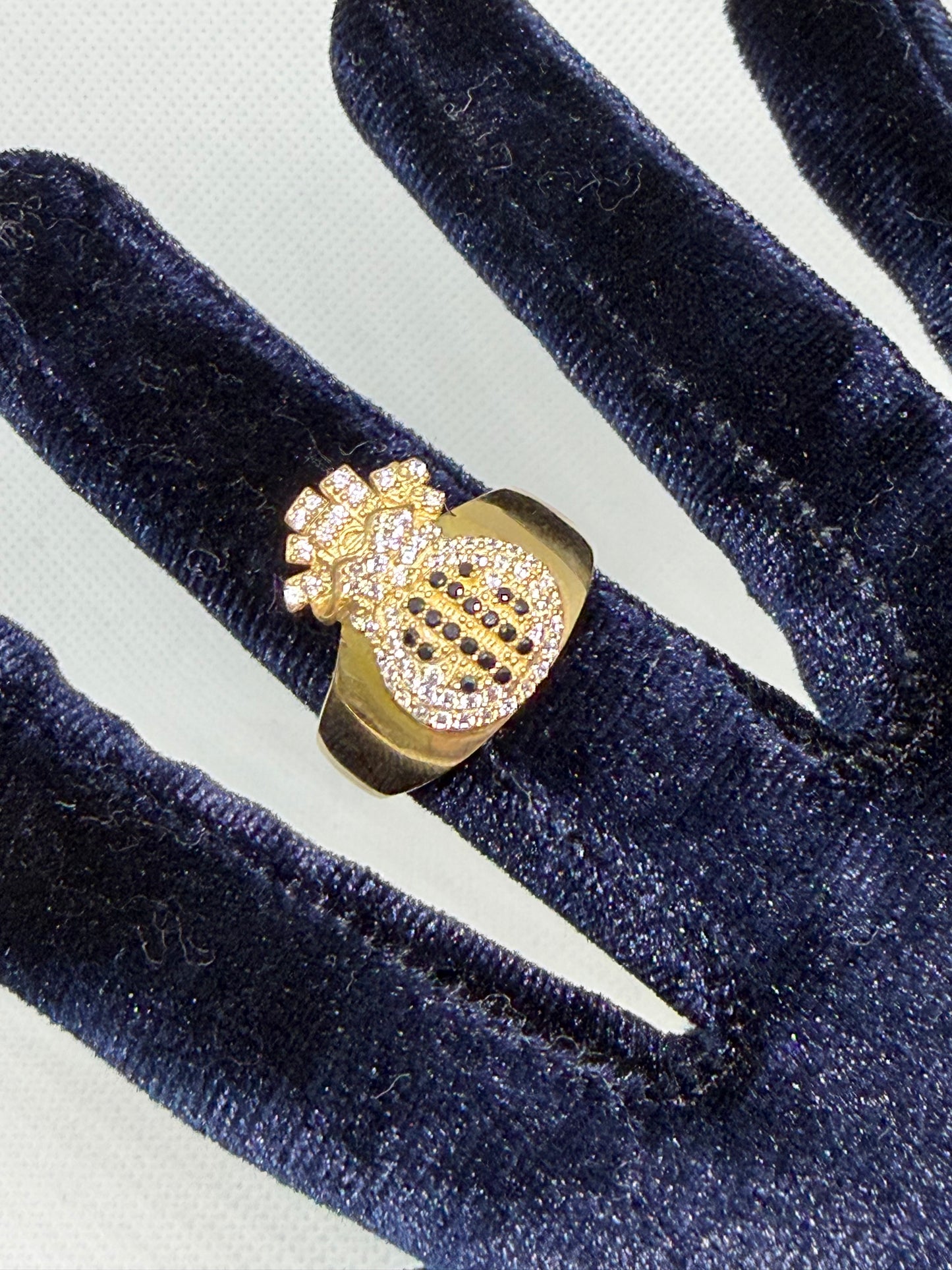 10K Solid Gold Money Bag Ring - Size 10