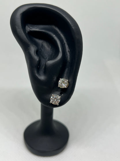 14K Yellow Gold 1.5 Ct Lab Grown Diamond Earrings - IGI CERTIFIED