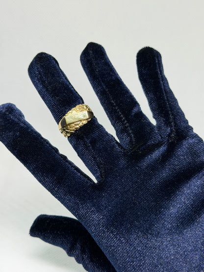 10K Solid Gold Nugget Ring - Size 8